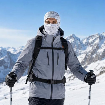 Balaclava Ski Mask 4 Pack Sun Protection Hood Full Head Cover for Men Women - color: Camo