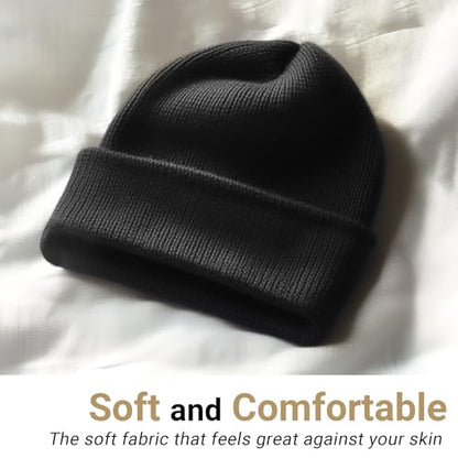 NPQQUAN Beanie for Women Winter Hats for Mens Beanie Cuffed Knit Beanies - color: Grey