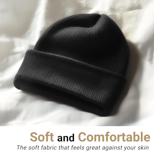 NPQQUAN Beanie for Women Winter Hats for Mens Beanie Cuffed Knit Beanies - color: Brown