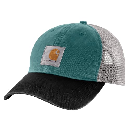 Carhartt Men's Buffalo Sandstone Meshback Cap - color: Transformative Teal/Black