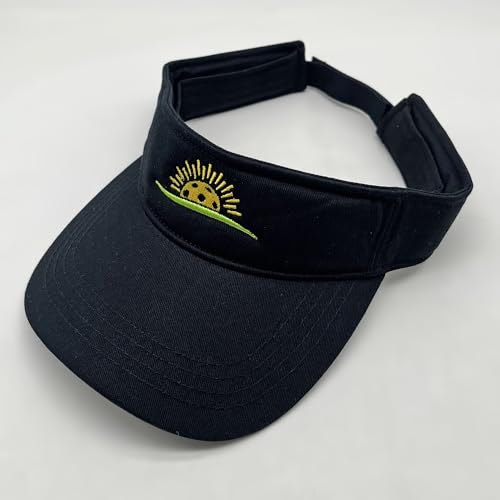 Embroidered Pickleball Visor Men Women,Gifts for Pickleball Lovers - color: Black, style: Pickleball Sunshine