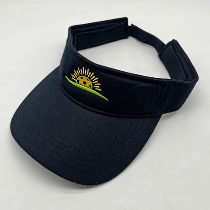 Embroidered Pickleball Visor Men Women,Gifts for Pickleball Lovers - color: Black, style: Pickleball Sunshine