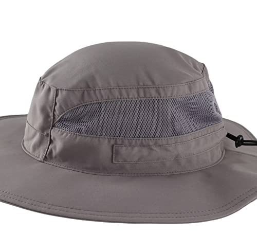 Connectyle Toddler Kids Sun Hat UPF 50+ UV Protection - Boys & Girls Wide Brim Bucket Hats for Outdoor Summer, Ages 2-6 - color: Dark Gray, size: 4-6 Years
