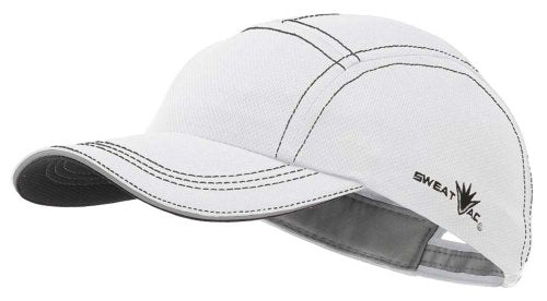 Unisex Adjustable Running/Cyclng/Active Performance Race Hat - color: White/Black
