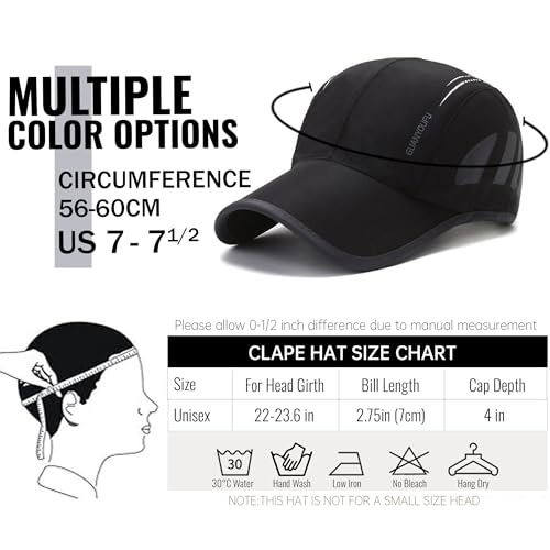 CLAPE Outdoor Sun Visor Hats Lightweight Waterproof Breathable Sports Hat UPF50+ Ultra Thin Cooling Baseball Hats - color: Yd04-navy Blue