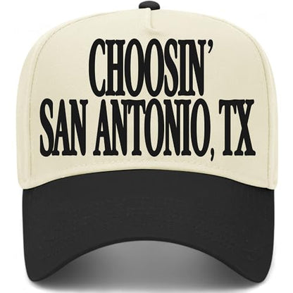 Choosin' San Antonio Texas Hat - color: Black/Natural