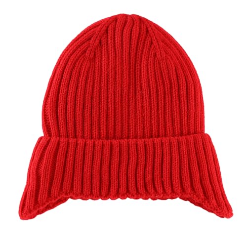 Home Prefer Baby Winter Hats for Boys Girls Kids Toddler Beanie with Earflaps Fleece Lined Knitted Beanie for Cold Weather - color: Red, size: 1-3T