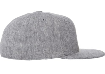 Flexfit Men's 210 Fitted Flat Bill Cap Hat Heather Grey, X-Large-XX-Large