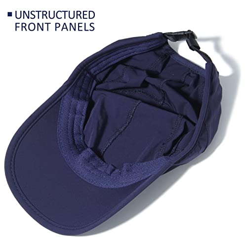 GADIEMKENSD Stretch Running Hat with Soft Brim, Quick Dry, Unstructured, Unisex-Adult - color: Navy