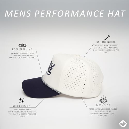 Funky Junque Golf Trucker Hat - color: Girl Dad - Navy/Beige