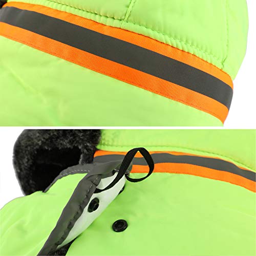 Winter Trapper Hats Ushanka Russian- Men Women Trooper Ear Flaps Hunting Face Masks Ski Snow Cold Weather - color: Green