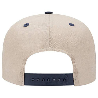 OTTO 6 Panel Pro Style Cotton Blend Twill Cap - color: Nvy/Kha