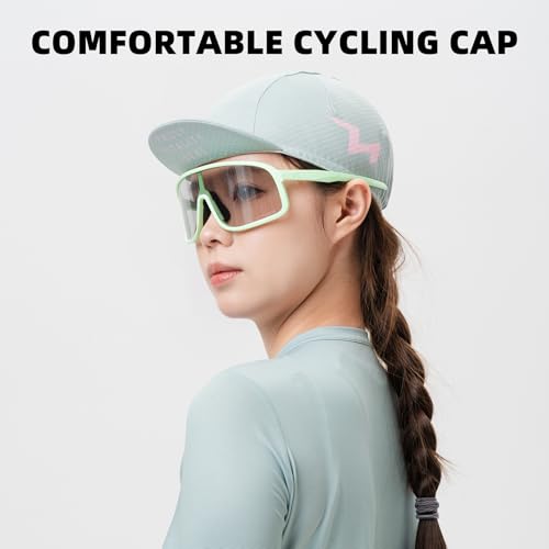 ROCKBROS Women Cycling Cap with Sun Visor Cooling Skull Cap Helmet Liner - color: Green