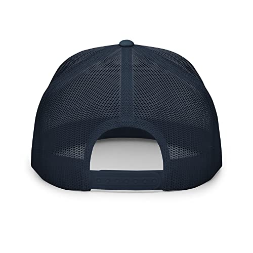NX FDT Embroidered Flat Bill Trucker Hat High Crown Adjustable FDT Hat - color: Navy