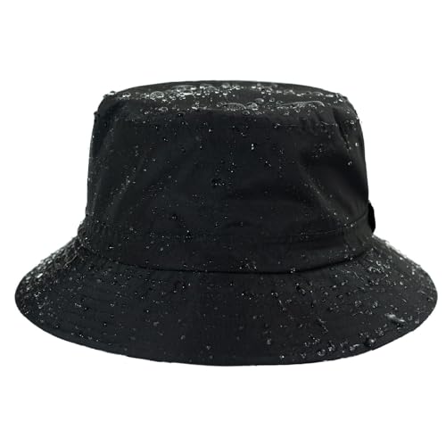 TOP-EX XL XXL Oversized Bucket Rain Hats Summer Waterproof Golf Safari UV Protection UPF 50+ - color: Te92557_black, size: Medium-Large