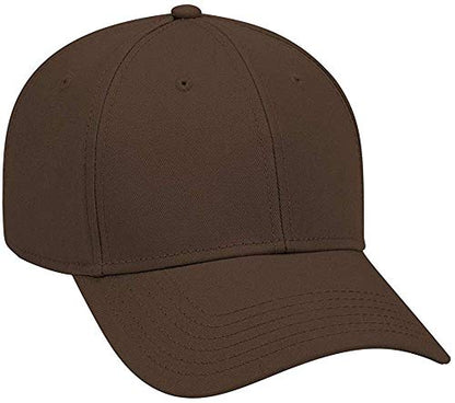 Ashen Fane 6 Panel Structured Low Profile Superior Cotton Twill Basic Baseball Hat - color: Dark Brown