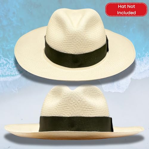 Gamboa Hatbands for Panama Hat Ribbon Hatband Cowboy Hats - color: Dark Green, size: X-Large
