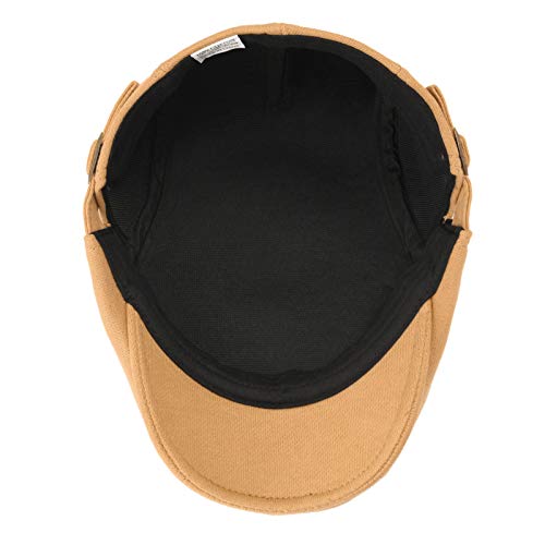VOBOOM Men Newsboy Cap Cotton Flat Ivy Gatsby Driving Hat - color: Khaki