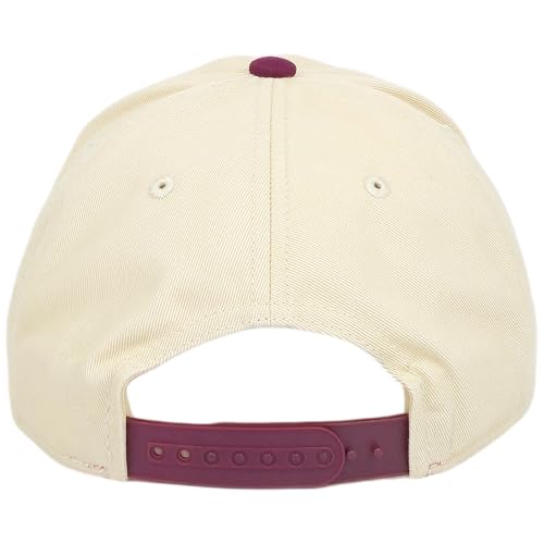 E BY ELIDAN New York Trucker Snapback Hat 3D Embroidered Baseball Cap - color: Cream Burgundy