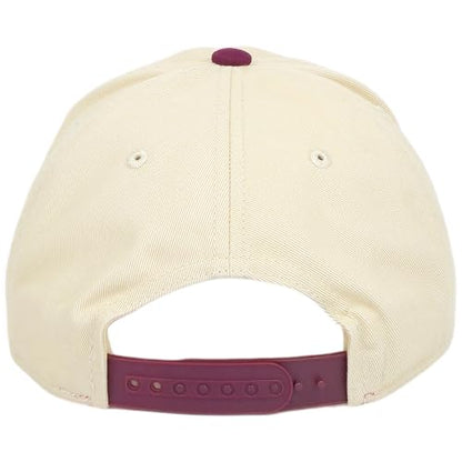 E BY ELIDAN New York Trucker Snapback Hat 3D Embroidered Baseball Cap - color: Cream Burgundy