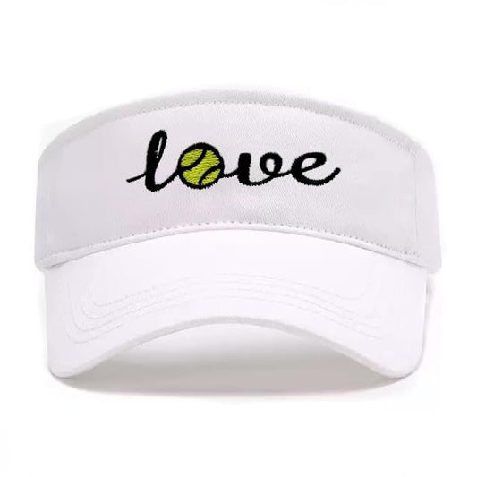 Embroidered Pickleball Visor Men Women,Gifts for Pickleball Lovers - color: White, style: Tennis Love