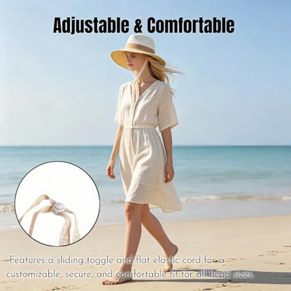 Lace Hat Wind Strap Adjustable Chin Cord Set of 2