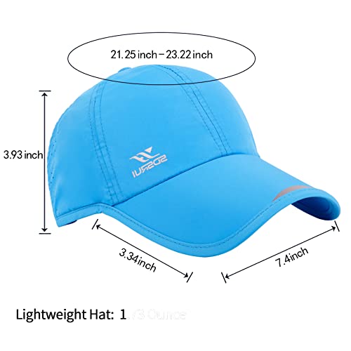 Running Hat Mesh Quick Dry Hat Baseball Cap for Women Men - color: Lakeblue 2