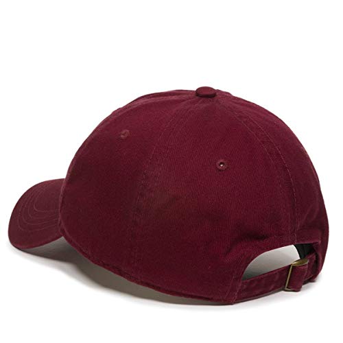 Cat Baseball Cap Embroidered Cotton Adjustable Dad Hat - color: Burgundy