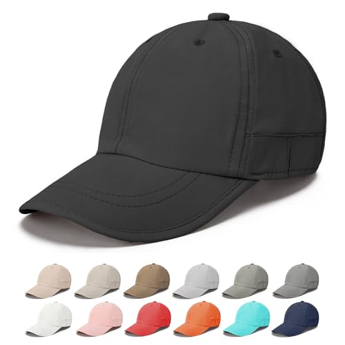 ZOORON Soft Brim Baseball Cap Low Profile Unstructured Dad Hat, Adjustable Washer Friendly Sport Hats for Golf Running - color: 1pack-black