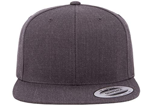 Flexfit Unisex Adult Yp Classics Premium Snapback Cap – 2-Tone - color: Dark Heather