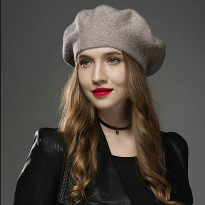 Sumolux Women Beret Hat French Beret Beanie Cap Classic Solid Color - color: Coffee, size: One Size