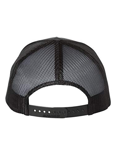 Printed Five-Panel Trucker Hat by Cotton Paperie - color: Charcoal/ Black