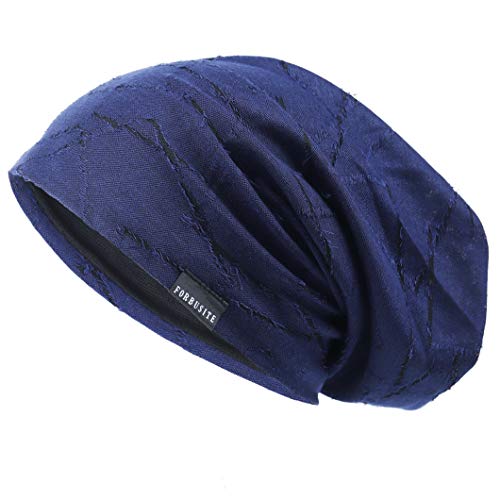 Ruphedy Men Slouchy Beanie Summer Long Oversize Thin Lightweight Skull Cap B011h - color: B402-navy, size: One Size
