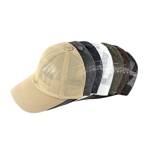 FASHIXD Mesh Baseball Cap for Men Women Summer Breathable Trucker Hats Adjustable Outdoor Sports Running Hats - color: Dark Blue