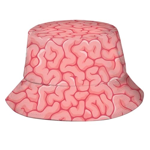 Trendy Bucket Hat - Comfortable Packable Sun Beach Hat for Women Men, Perfect for Outdoor Activities Travel Hiking - color: Funny Brain 5