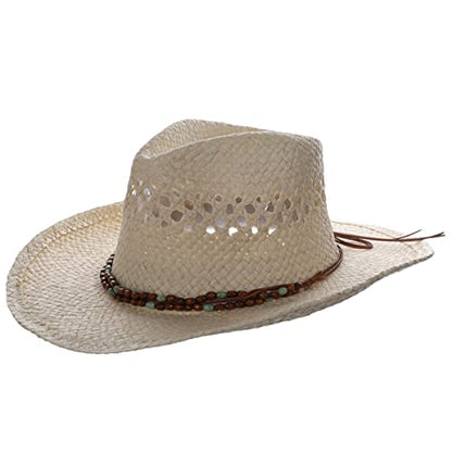 Panama Jack Drifter Sun Hat - Toyo Straw, 3 1/4" Shapeable Brim - color: Natural