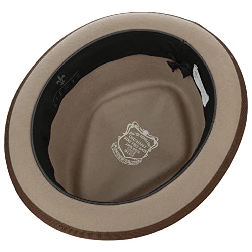 Lierys Diamond Crown Pork Pie Hat Women/Men | - color: Beige, size: 7 1/4-7 3/8