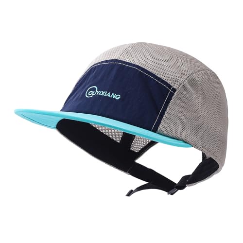 Summer Mesh Short Brim Hats for Men Breathable 5 Panel Baseball Cap Multi Color Running Hats Quick Dry Sports Cap - color: Mg-dym2577-light Grey
