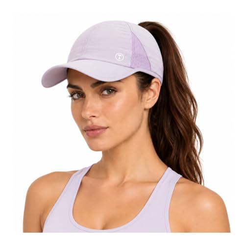 TOP-EX UPF 50+ Cooling High Ponytail Baseball Cap for Women - color: Soft Lilac, size: One Size