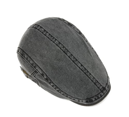 Cotton Newsboy Cap,Breathable Ivy Gatsby Cabbie Beret Hat for Men's Women Driving Hunting Golf - color: Distressed Denim Navy