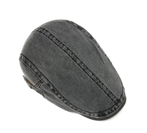 Cotton Newsboy Cap,Breathable Ivy Gatsby Cabbie Beret Hat for Men's Women Driving Hunting Golf - color: Distressed Denim Navy