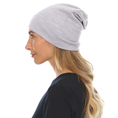 100% Merino Wool Cuff Beanie - Warm Winter Hat - Novelty Beanie - Toque - color: Ash Gray