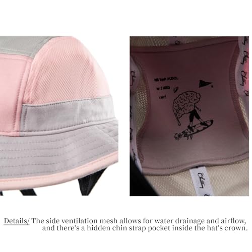 Color-Blocked Fisherman Style Sun Hat for Outdoor Camping, Surfing & Vacations - Wide Brim, UV Protective, Anti-Slip - color: Z_pink