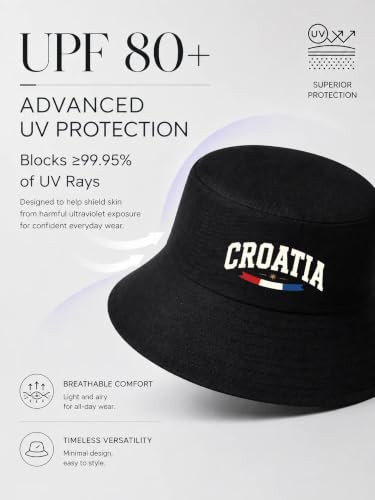 National Elements Print Bucket Hat Packable Breathable Sun Cap for Men and Women - color: Black01