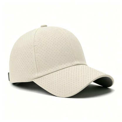 Quick Dry Baseball Cap with Adjustable Strap - color: Almond
