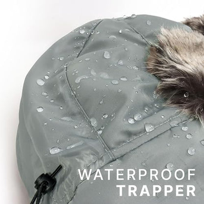 Waterproof Winter Trapper Ushanka Hat Ear Flap Chin Strap, Russian Style - color: Arctic (Neon Lime)