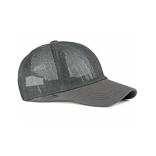 FASHIXD Mesh Baseball Cap for Men Women Summer Breathable Trucker Hats Adjustable Outdoor Sports Running Hats - color: Gray
