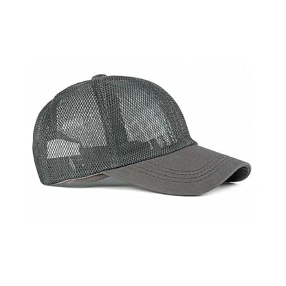 FASHIXD Mesh Baseball Cap for Men Women Summer Breathable Trucker Hats Adjustable Outdoor Sports Running Hats - color: Gray