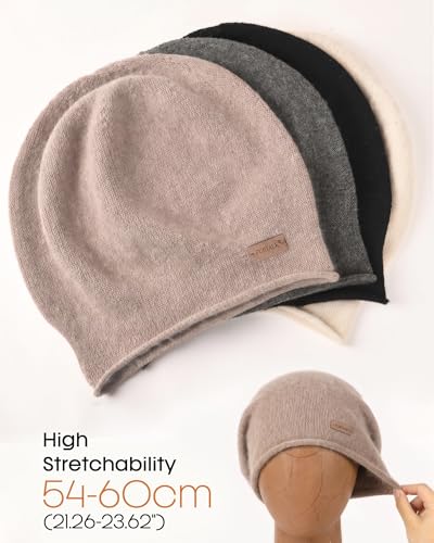 FURTALK Slouchy Beanies for Women Winter Hats Soft Warm Beanie Hat Ladies Knitting Skull Beanies - color: Mixed Brown