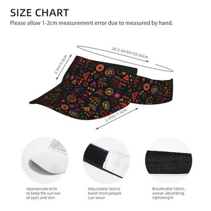 Unisex Adjustable Sports Sun Visor - color: Pattern